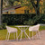 3-Piece White Patio Dining Set with Arm Chairs 32"