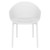 32" White Solid Outdoor Dining Chair