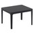 Durable 23.5" Black Rectangular Outdoor Patio Side Table - Sleek and Elegant Modern Design