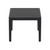 23.5" Black Rectangular Outdoor Patio Side Table