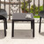 23.5" Black Rectangular Outdoor Patio Side Table