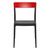 33" Black and Red Patio Dining Chair