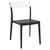 Refined 33" Black Patio Dining Chair: Commercial-Grade Resin, Molded Legs, Polycarbonate Back