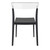 33" Black Refined Patio Dining Chair