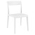 33" White Outdoor Patio Dining Chair - Commercial-Grade Resin, Stackable, Easy to Clean