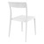 33" White Outdoor Patio Dining Chair