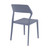 32.75" Gray Solid Patio Dining Chair