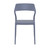32.75" Gray Solid Patio Dining Chair