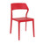 32.75" Red Solid Patio Dining Chair - Commercial-Grade Resin, Sturdy and Easy to Clean