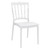 36" White Stackable Outdoor Patio Dining Chair - Stylish, Durable, and Weather-Resistant