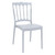 36" Silvery Gray Stackable Outdoor Patio Dining Chair - Weather-Resistant and Stylish