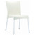 33.25" Beige and White Stackable Outdoor Patio Dining Chair - Durable and Stylish Resin Design
