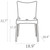 33.25" Beige and White Stackable Outdoor Patio Dining Chair