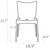 33.25" Black and White Stackable Outdoor Patio Dining Chair