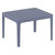 23.5" Gray Rectangular Outdoor Patio Side Table - Sleek, Durable, and All-Weather