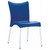 Durable and Stylish 33.25" Blue and White Stackable Outdoor Patio Dining Chair