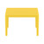 23.5" Yellow Rectangular Outdoor Patio Side Table