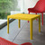 23.5" Yellow Rectangular Outdoor Patio Side Table