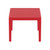 23.5" Red Rectangular Outdoor Patio Side Table