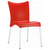 Comfortable and Stylish 33.25" Red and White Stackable Outdoor Patio Dining Chair