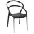 32.25" Black Outdoor Patio Round Dining Chair - Modern Design with Resin Material