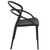 32.25" Black Outdoor Patio Round Dining Chair