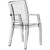 36" Clear Transparent Stackable Outdoor Patio Dining Chair
