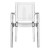 36" Clear Transparent Stackable Outdoor Patio Dining Chair