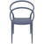 32.25" Gray Outdoor Patio Round Dining Chair