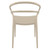 32.25" Taupe Outdoor Patio Round Dining Chair