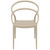 32.25" Taupe Outdoor Patio Round Dining Chair