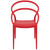 32.25" Red Outdoor Patio Round Dining Chair