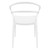 32.25" White Outdoor Patio Round Dining Chair