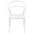 32.25" White Outdoor Patio Round Dining Chair