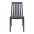 35" Gray High Back Stackable Outdoor Patio Dining Chair