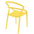 32.25" Yellow Outdoor Patio Round Dining Chair