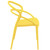 32.25" Yellow Outdoor Patio Round Dining Chair