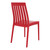 35" Red High Back Stackable Outdoor Patio Dining Chair