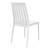 35" White High Back Stackable Outdoor Patio Dining Chair