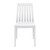 35" White High Back Stackable Outdoor Patio Dining Chair