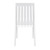 35" White High Back Stackable Outdoor Patio Dining Chair