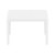 23.5" White Rectangular Outdoor Patio Side Table