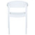 32" White Stackable Outdoor Patio Dining Arm Chair