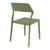 32.75" Olive Green Solid Patio Dining Chair