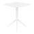 29.5" White Folding Square Outdoor Patio Dining Table