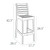 3-Piece White Stackable Outdoor Patio Bar Set 42.5"