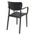 33" Black Sturdy Stackable Outdoor Patio Dining Arm Chair