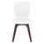 33.5" White and Brown Solid Patio Dining Chair