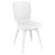 33.5" White Solid Refined Patio Dining Chair - Modern Design, Indoor/Outdoor Use
