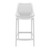 37.5" White Solid Patio Resin Counter Stool